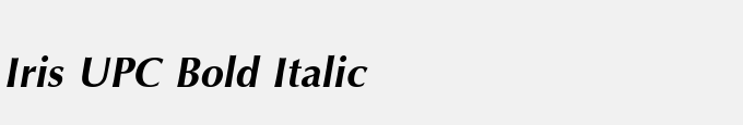 Iris UPC Bold Italic
